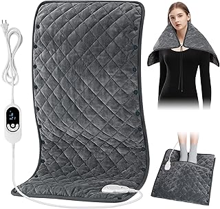 Heating Pad for Back Pain Relief, 33''x17'' XXL Large Heating Pad with 8 Heat & Timer Settings for Auto Shut Off, Electric...