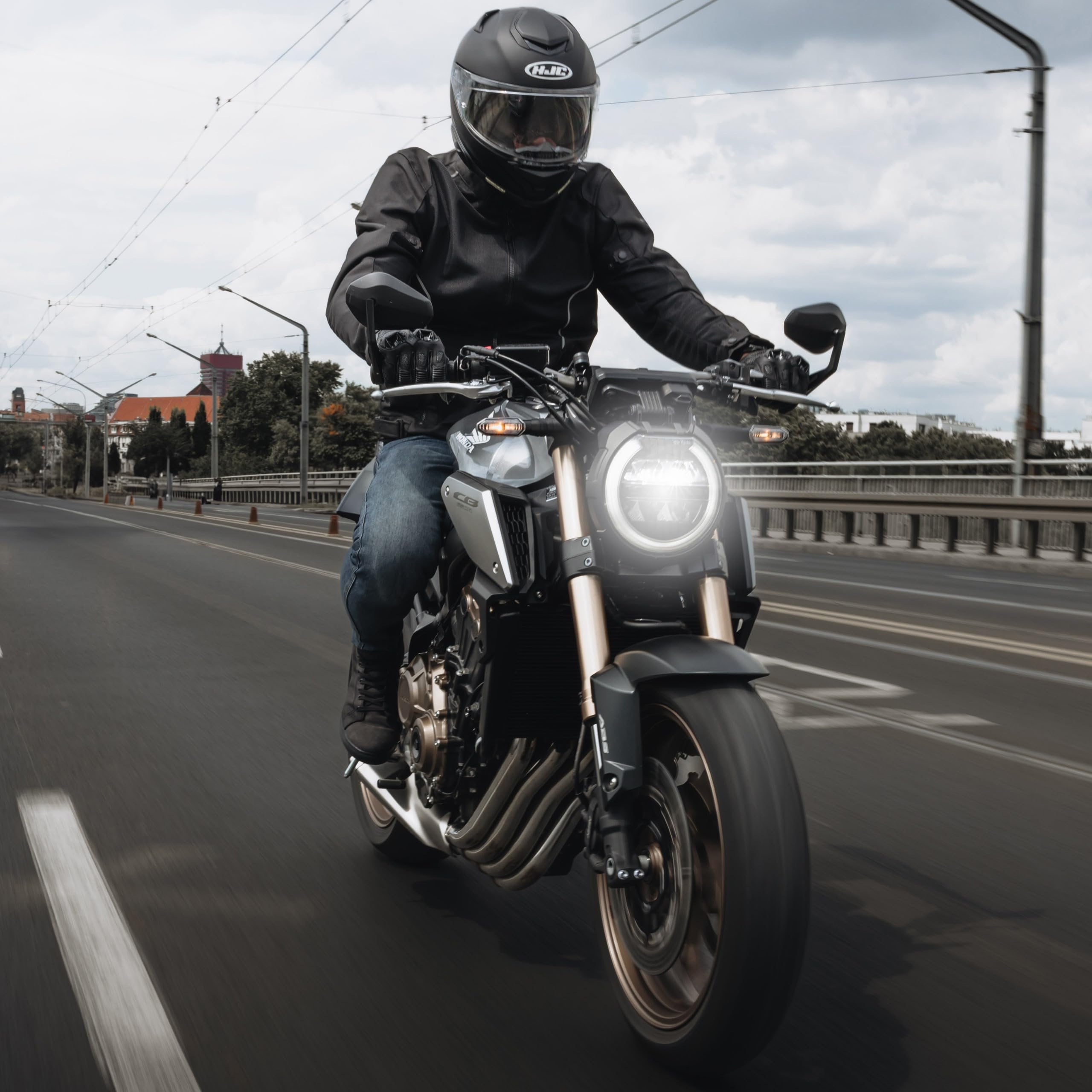 REBELHORN Wave Giacca da Moto Uomo | Tessuto | Pannelli di Ventilazione in Rete | Protezioni Gomiti e Spalle Livello 2 | Tasca per Protezione Schiena | Taglie fino a 10XL