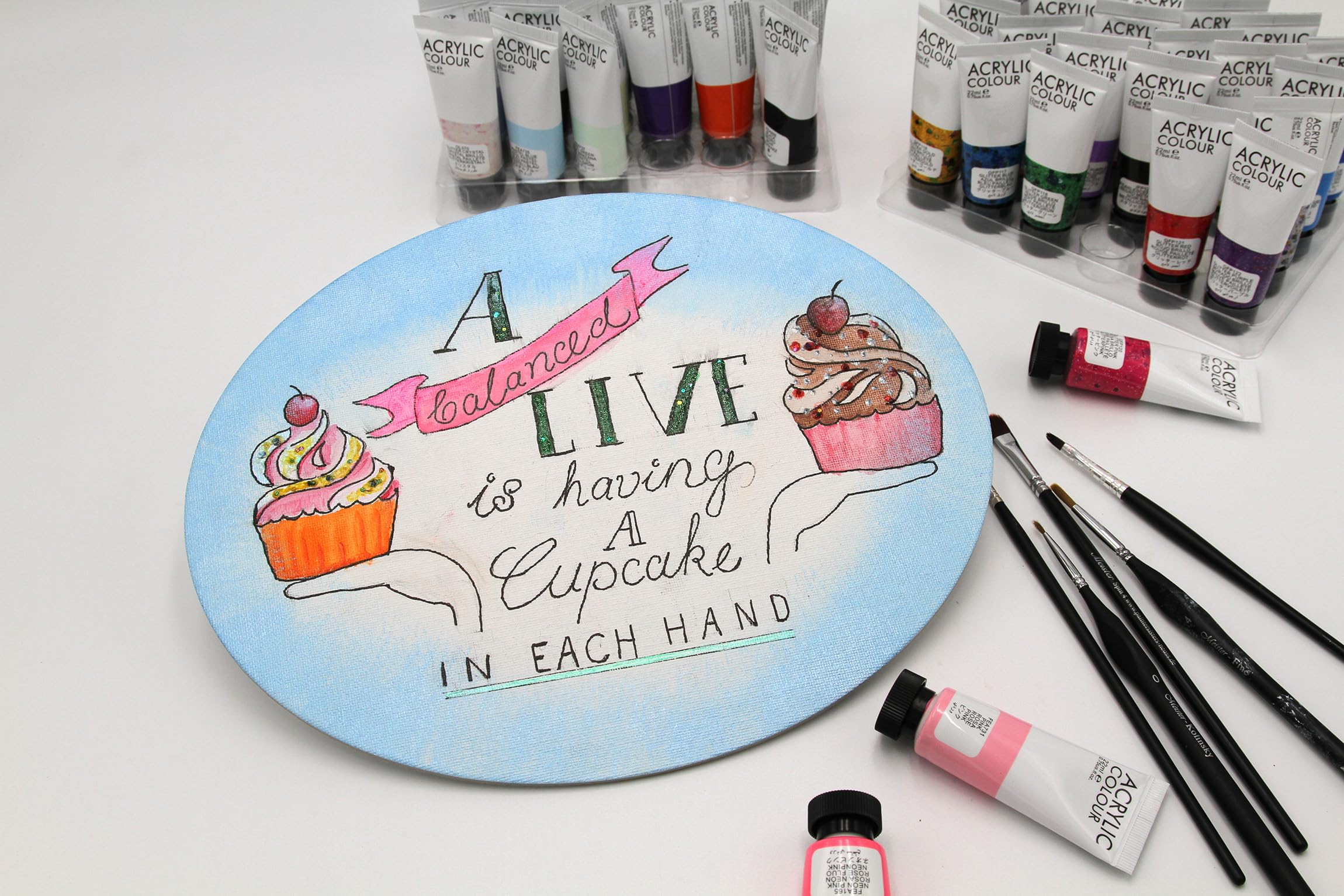 Set 4 Cartoncini Da Pittura Ovali 24x30cm - Tela 320g/m² Per Acrilico E Olio - Foto 9