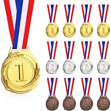 Gold Award Medals with Ribbon, Winner Medals for Kids Children's Events, Classrooms, Office Games and Sports