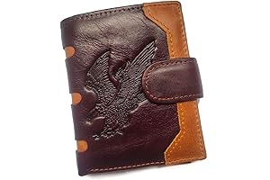 Premium Leather Wallet for Men with Majestic Eagle Totem