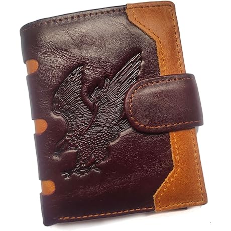 Premium Leather Wallet for Men with Majestic Eagle Totem