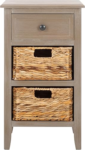 Miniatura 16 de Safavieh Mesa auxiliar blanca angustiada Everly Collection de American Homes Vintage Blanco,Cereza,Negro (Distressed