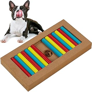 Relaxdays Intelligenzspielzeug für Hunde, Leckerli verstecken, MDF, interaktives Hundespielzeug Intelligenz, mehrfarbig, 1 Stück product image