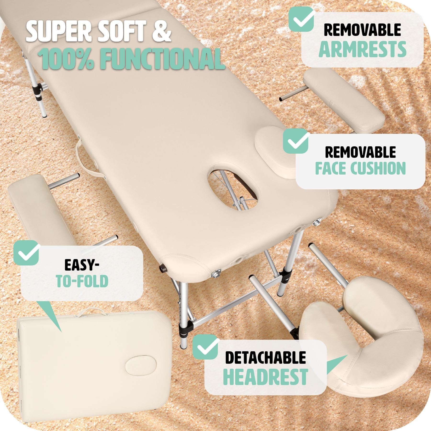 Amazon.co.jp : TecTake 軽量ポータブルマッサージテーブル 快適な2