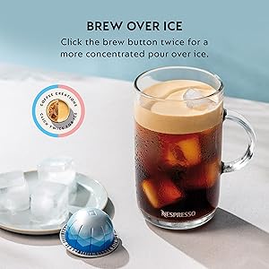 Nespresso Festive Vertuo Pop+ Coffee and Espresso Maker by Breville, Matte Black Gold