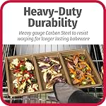 GoodCook 11 x 17-Inch Pane de feuilles divisées non-positionnées – 3-in-1 Cuisinière texturée, cuisson au four, four en acier au carbone résistant aux égratignures & Dîners
