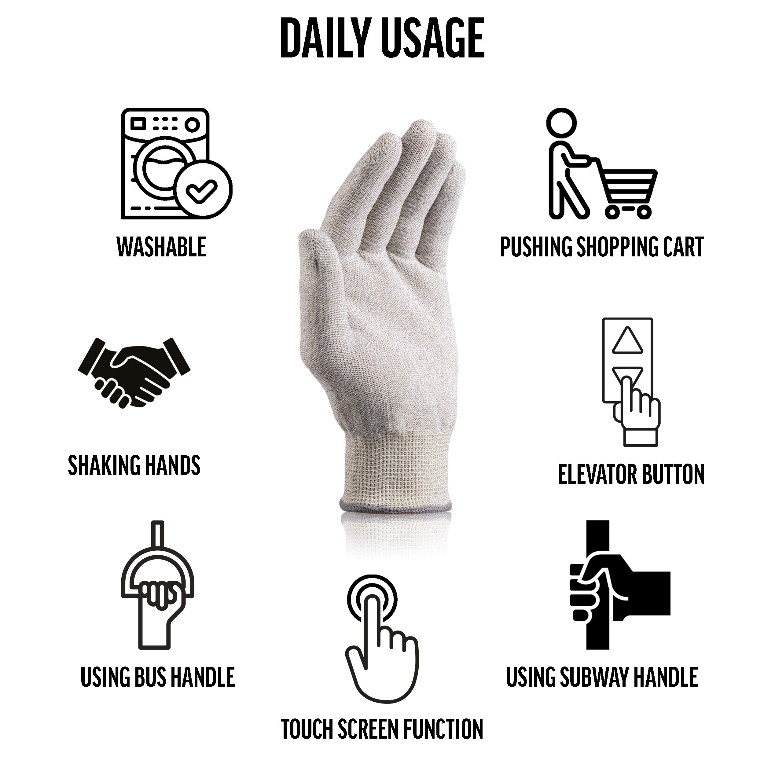 Amazon.co.jp: 2MyHands 銅繊維製 抗菌手袋 抗ウイルス手袋 保護