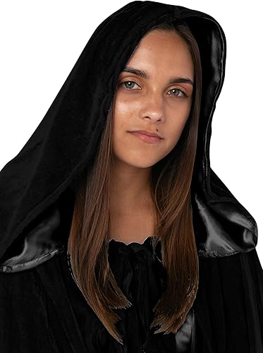 Miniatura 3 de Capa de terciopelo del renacimiento, capa medieval forrada con satén