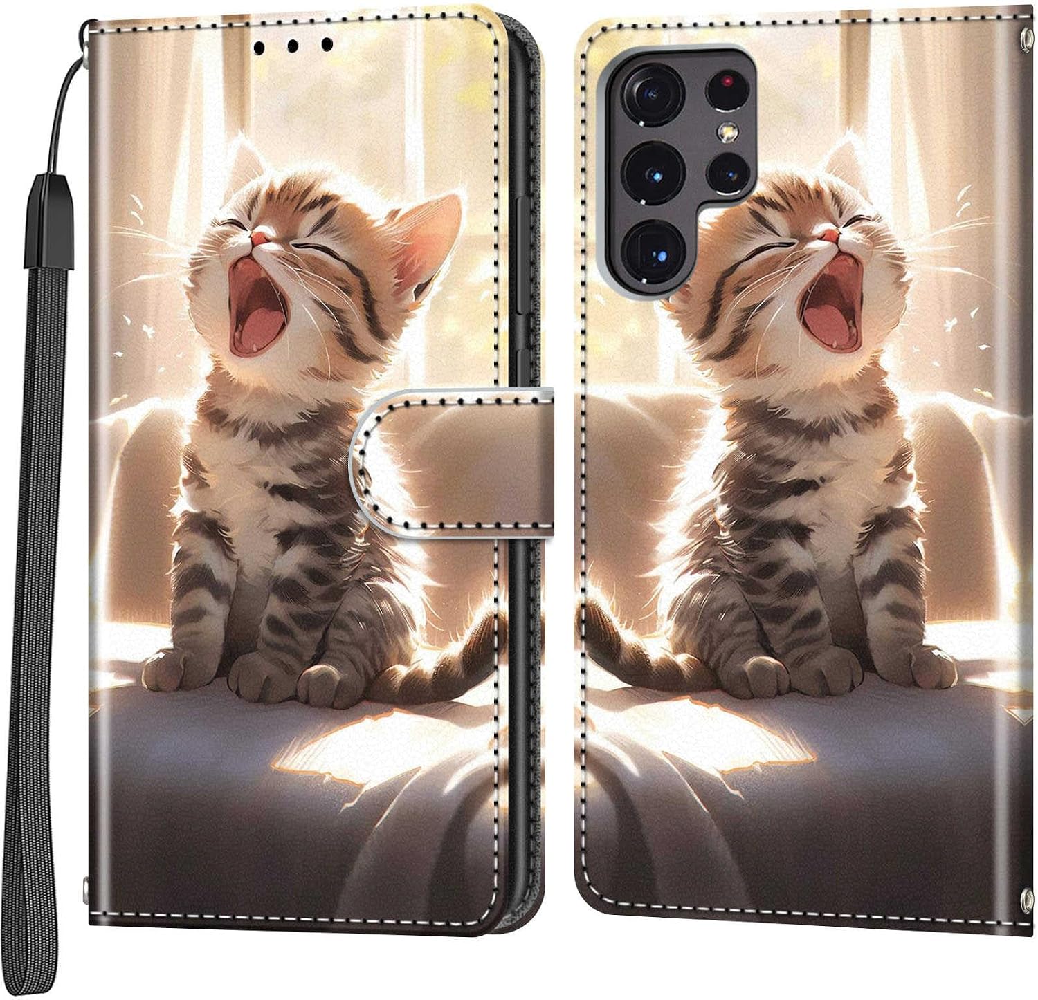 Mobile Phone Case for Samsung Galaxy S22 Ultra Case Flip Folding Case Leather Shockproof Protective Flip Case Compatible with Samsung Galaxy S22 Ultra