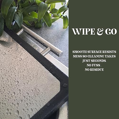 Miniatura 5 de HANNH Tabla de cortar de acero inoxidable, tabla de cortar de acero de doble cara para cocina, acero inoxidablepaja de trigo PP, tablas de cortar de