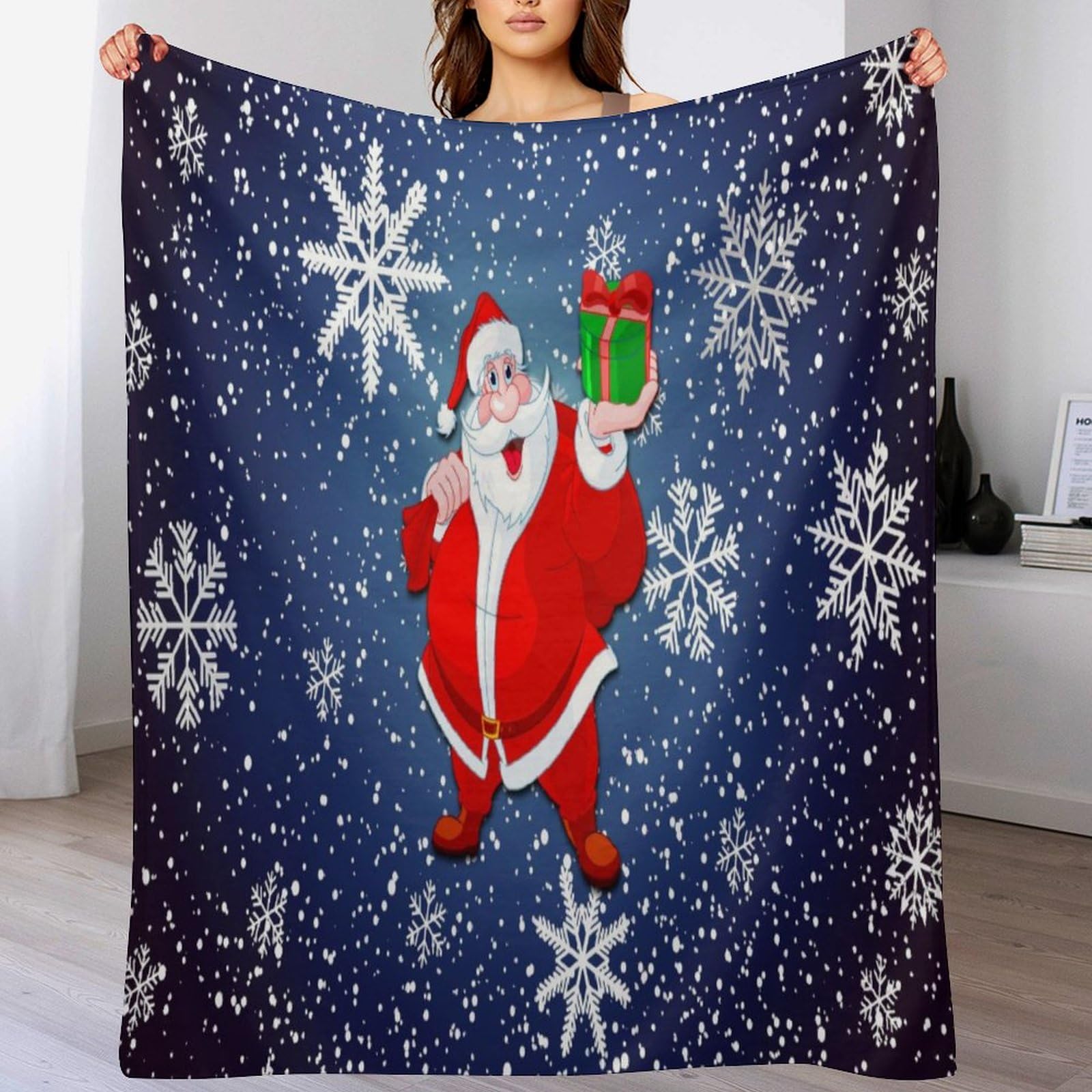 Polaire de flannel moelleuse Père Noël pour réchauffer vos soirées camping et jardin