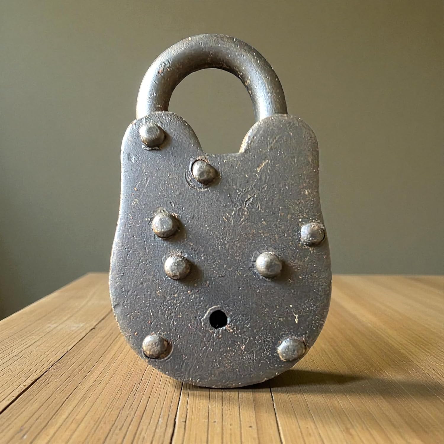 Tombstone Arizona Territory Cast Iron Gate Lock with Keys & Antique Finish (2.5" x 1.5")