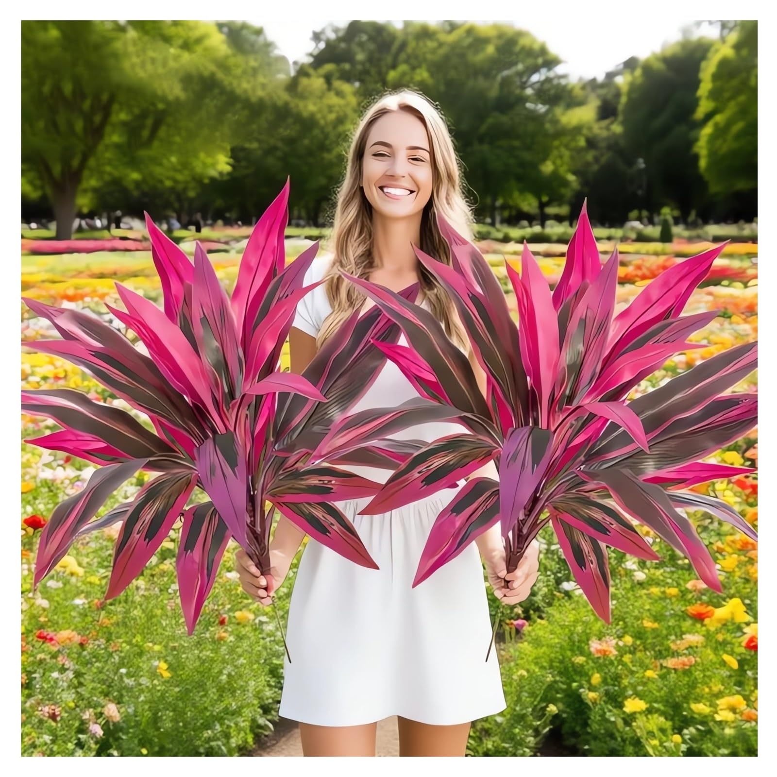 Large UV-Resistant Tropical Faux Plant