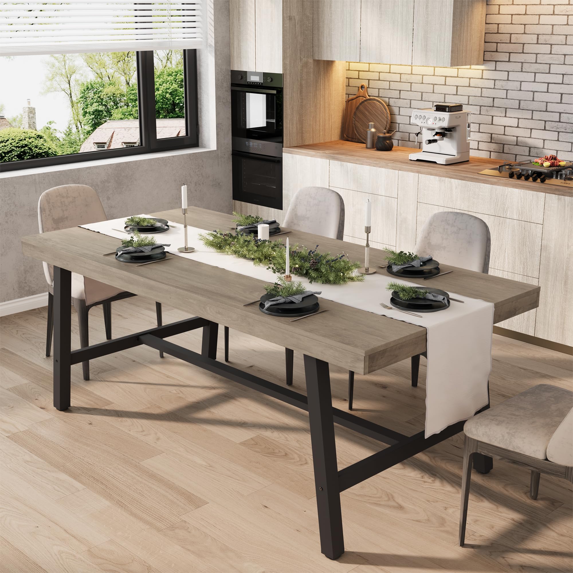 Esstisch 180x90x76 cm für 6-8 Personen Industrial Stil