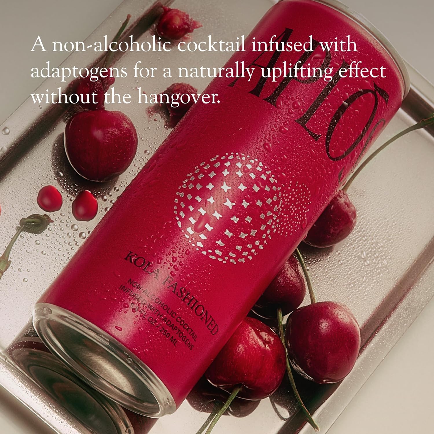 Aplós Arise Canned Kola Fashioned Non-Alcoholic Cocktail, Formulated with Adaptogens to Help with Mood Boosting, Low Calorie, No Added Sugar Beverage (8.5 fl oz. 4-pack)