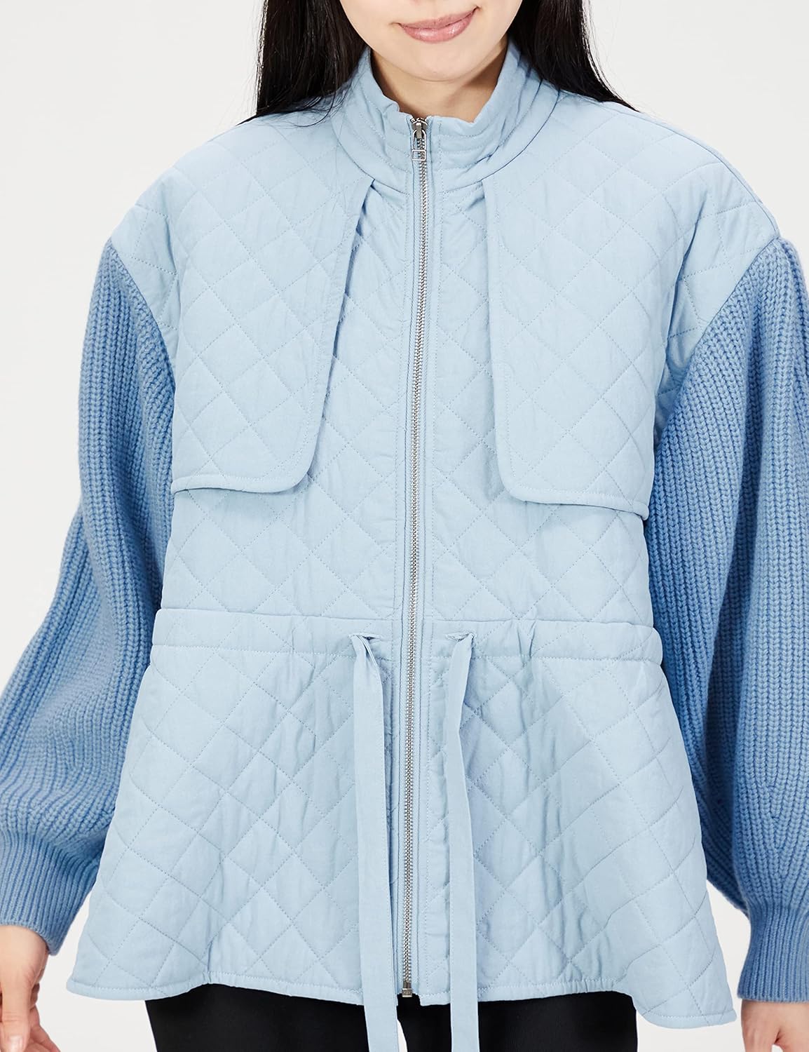 Amazon.co.jp: [コエル] ジャケット ニットドッキングキルティング