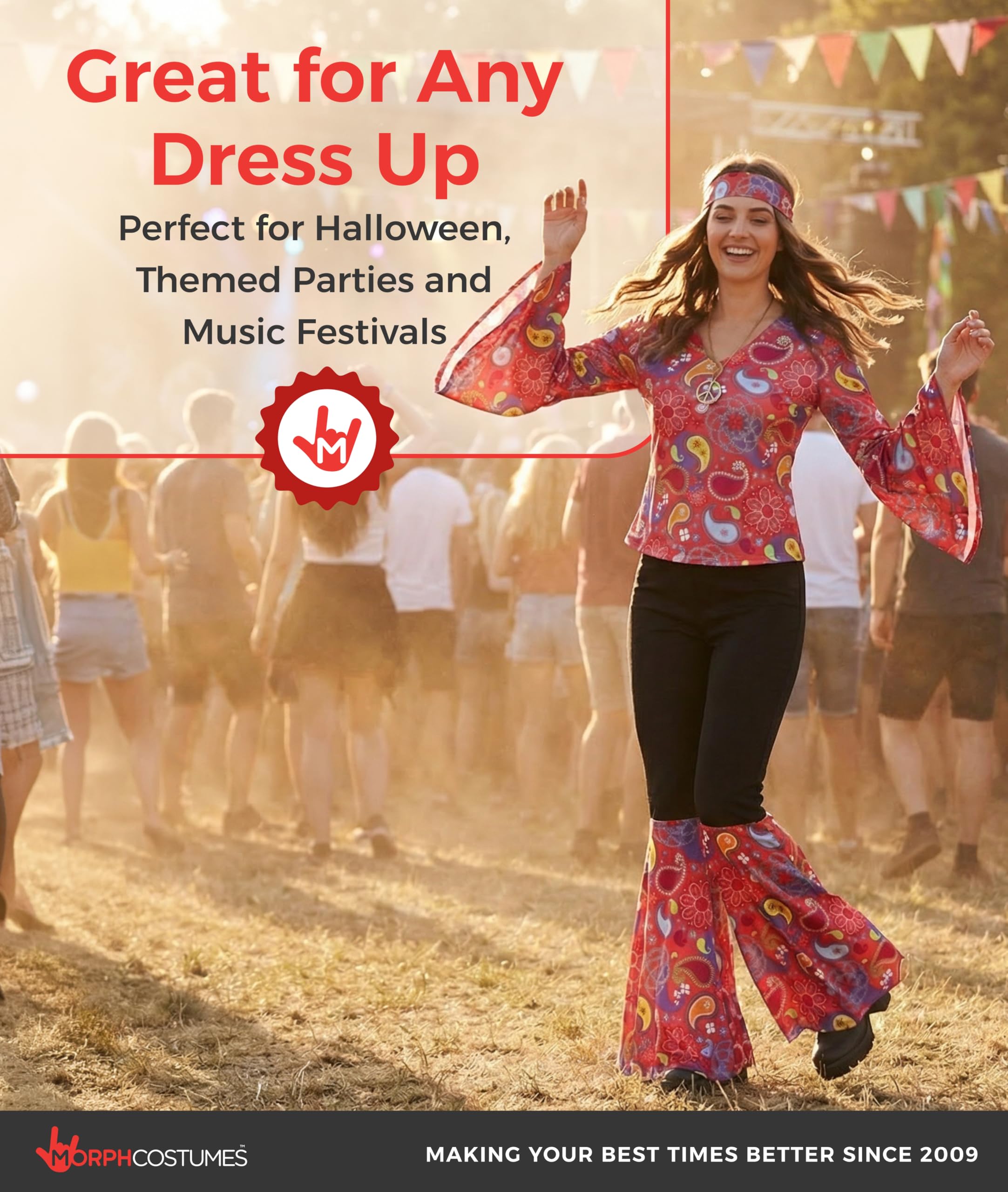Morph 70er Jahre Outfit Damen, Hippie Kostüm Damen, Schlagermove Outfit, Schlagermove Kostüm, 60er 70er Jahre, Fasching, Karneval