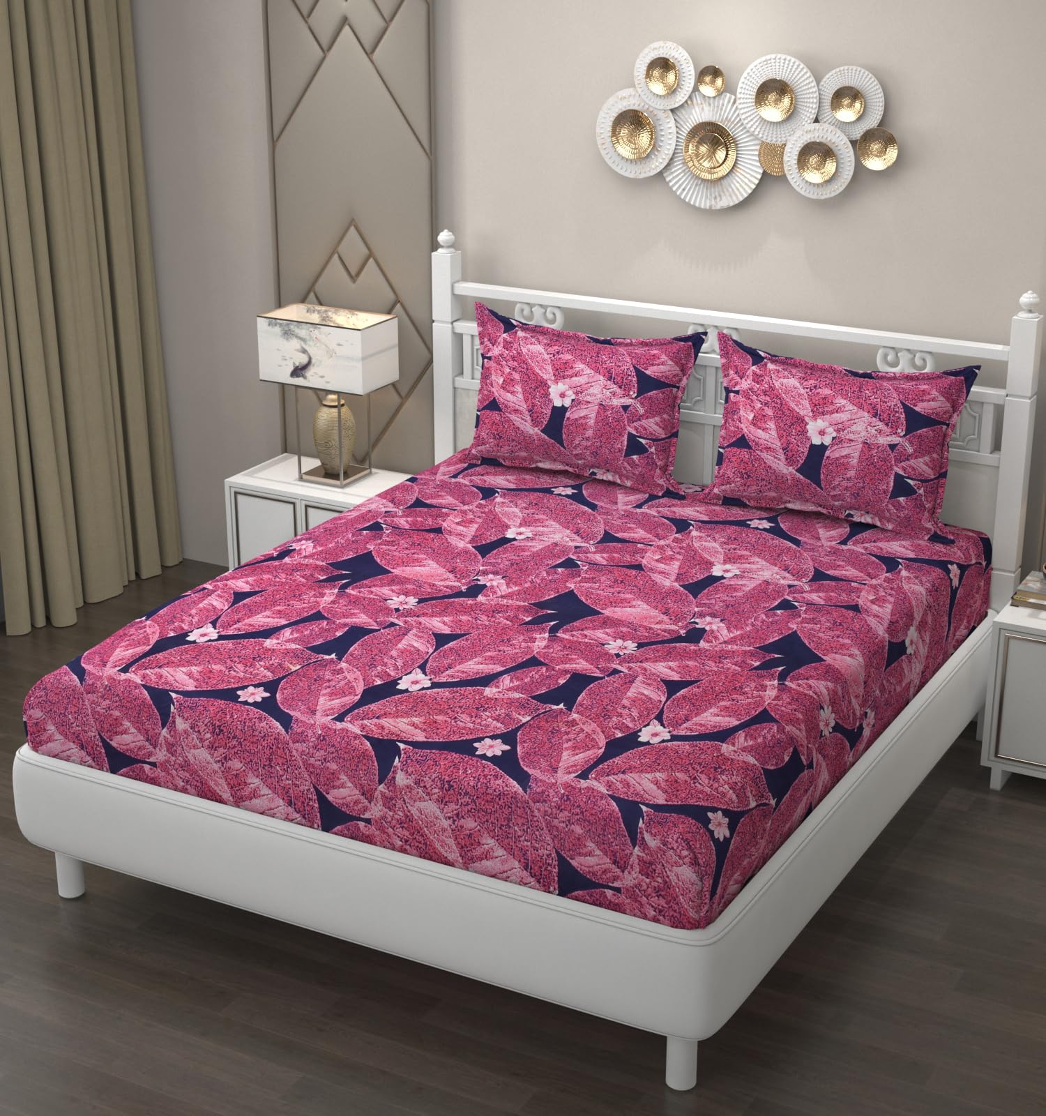 King Size Fitted Bedsheet - Premium Cotton Feel -12