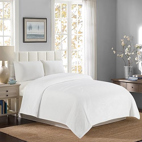 Miniatura 2 de Thesis Manta de forro polar tamaño King para cama, manta de gofre blanco, manta de microfibra texturizada de gofre, manta de cama tamaño King, manta