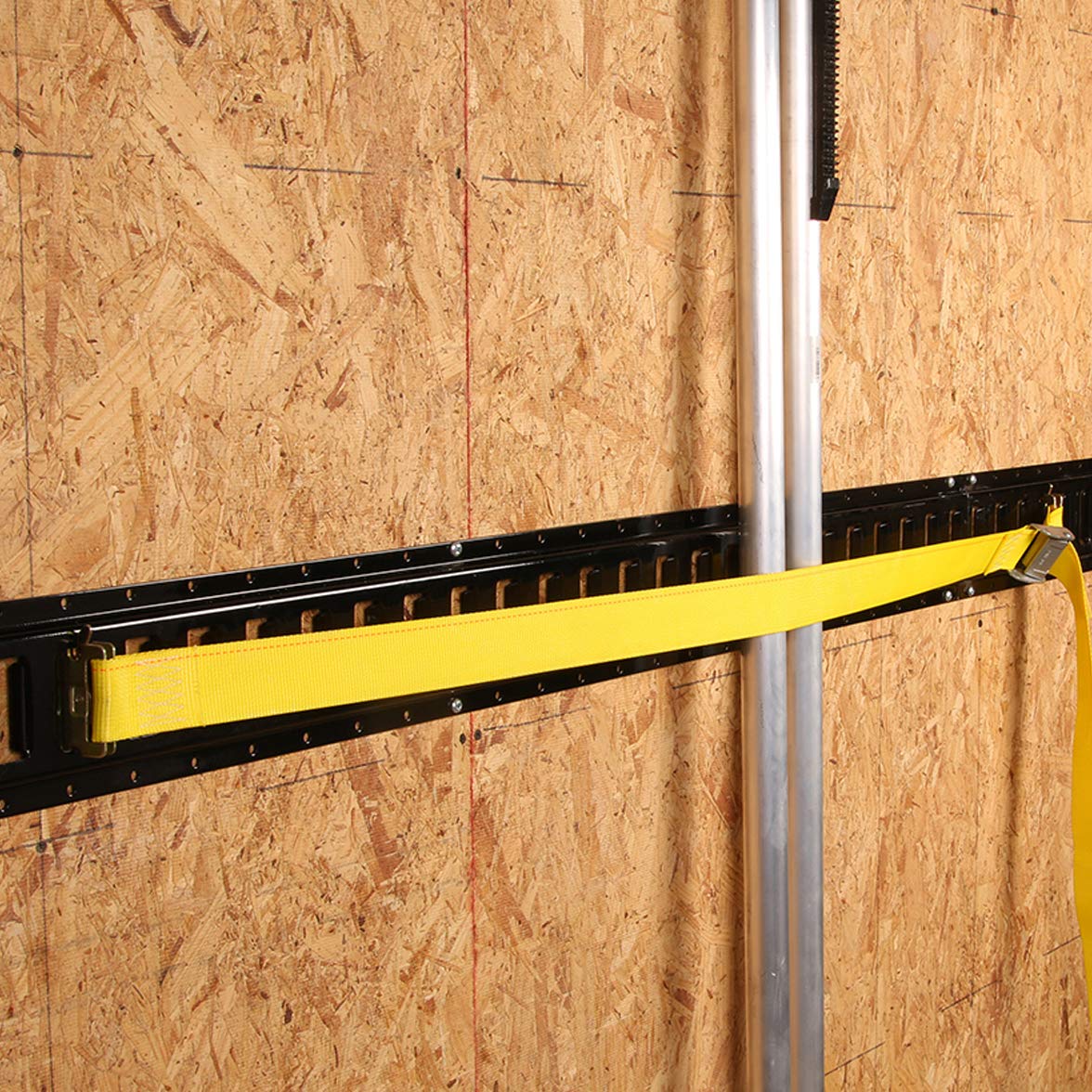 Eight 5' E-Track Tie-Down Rail, Powder-Coated Steel E-Track Tie-Downs | 5' Horizontal E-Tracks, Pack of 8 Bolt-On Tie Down Rails for Cargo on Pickups, Trucks, Trailers, Vans