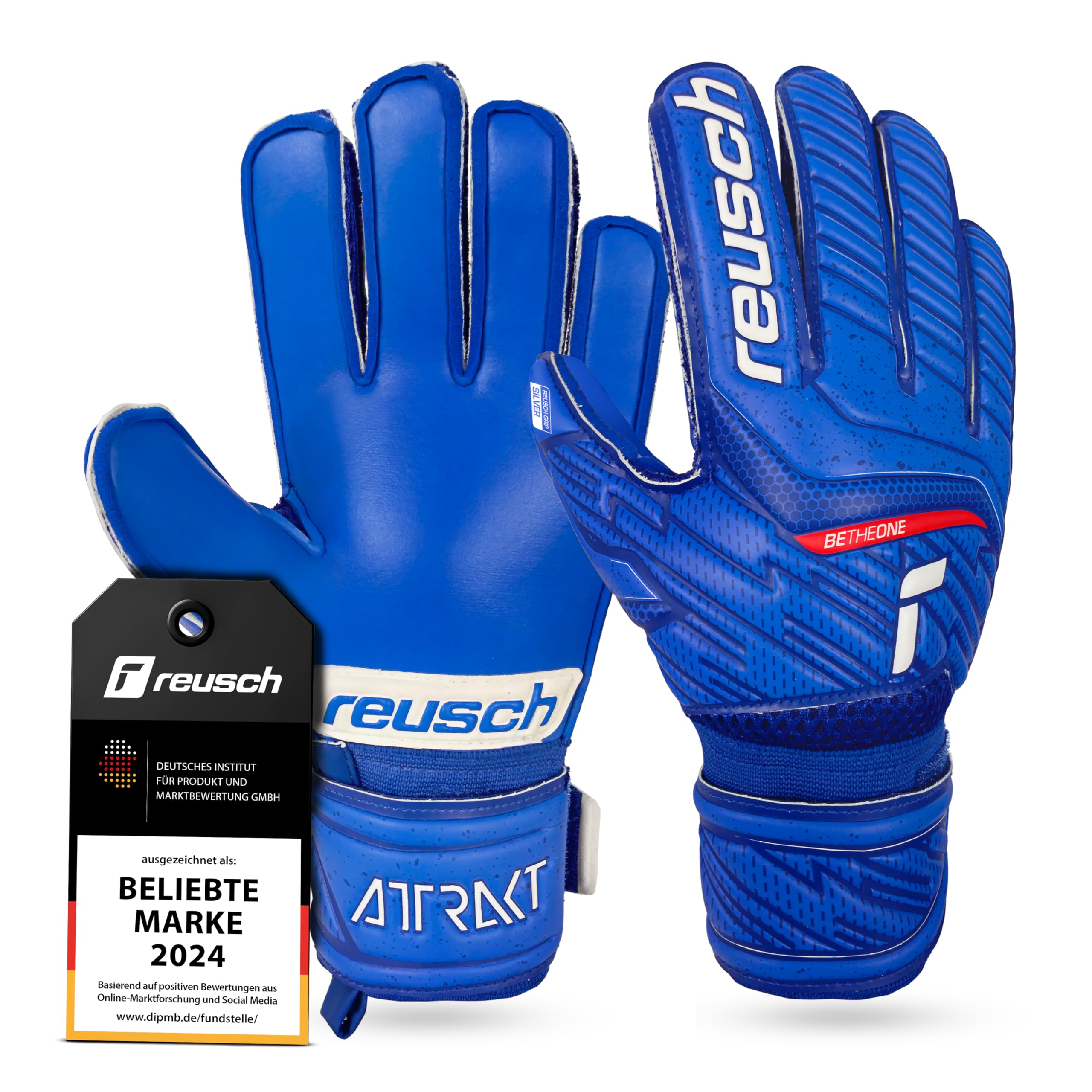 Reusch Unisex młodzieżowe rękawice bramkarskie Attrakt Silver Junior