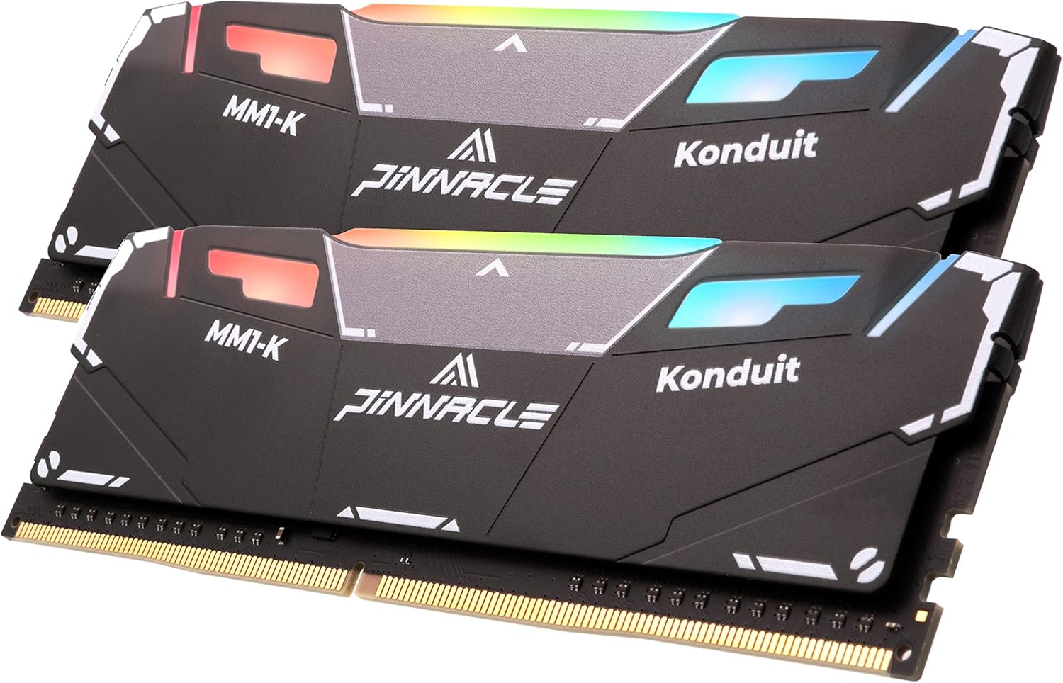 Timetec Pinnacle Konduit RGB DDR4 3200MHz PC4-25600 CL16-18-18-38 XMP2.0 Overclocking 1.35V Compatible for AMD and Intel Desktop Gaming PC Memory Module RAM (RGB Black, 32GB KIT(2x16GB))