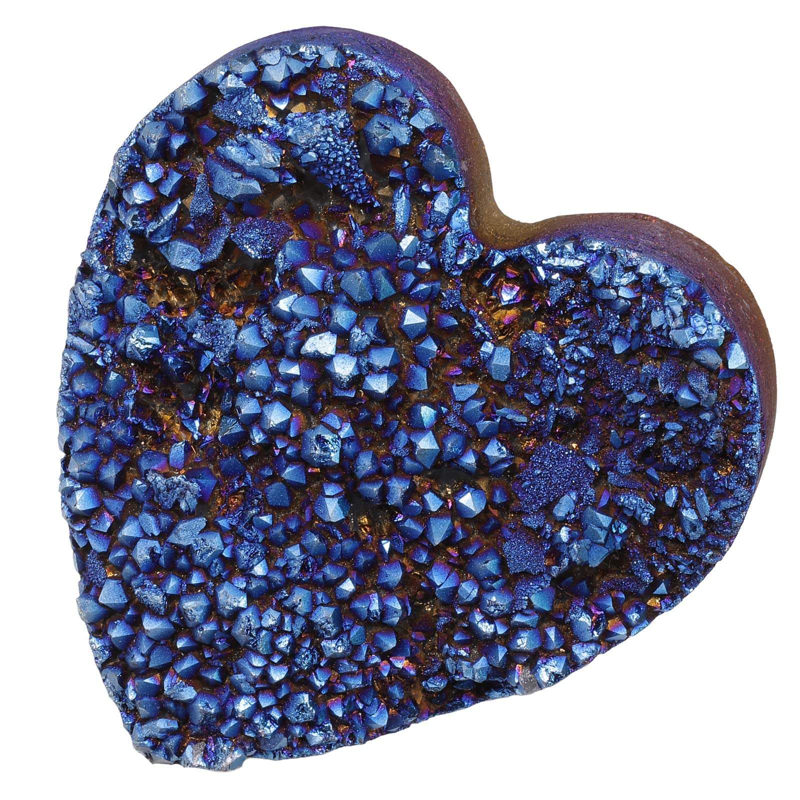 Cœur en cristal bleu Nupuyai, cadeau idéal en pierre de guérison