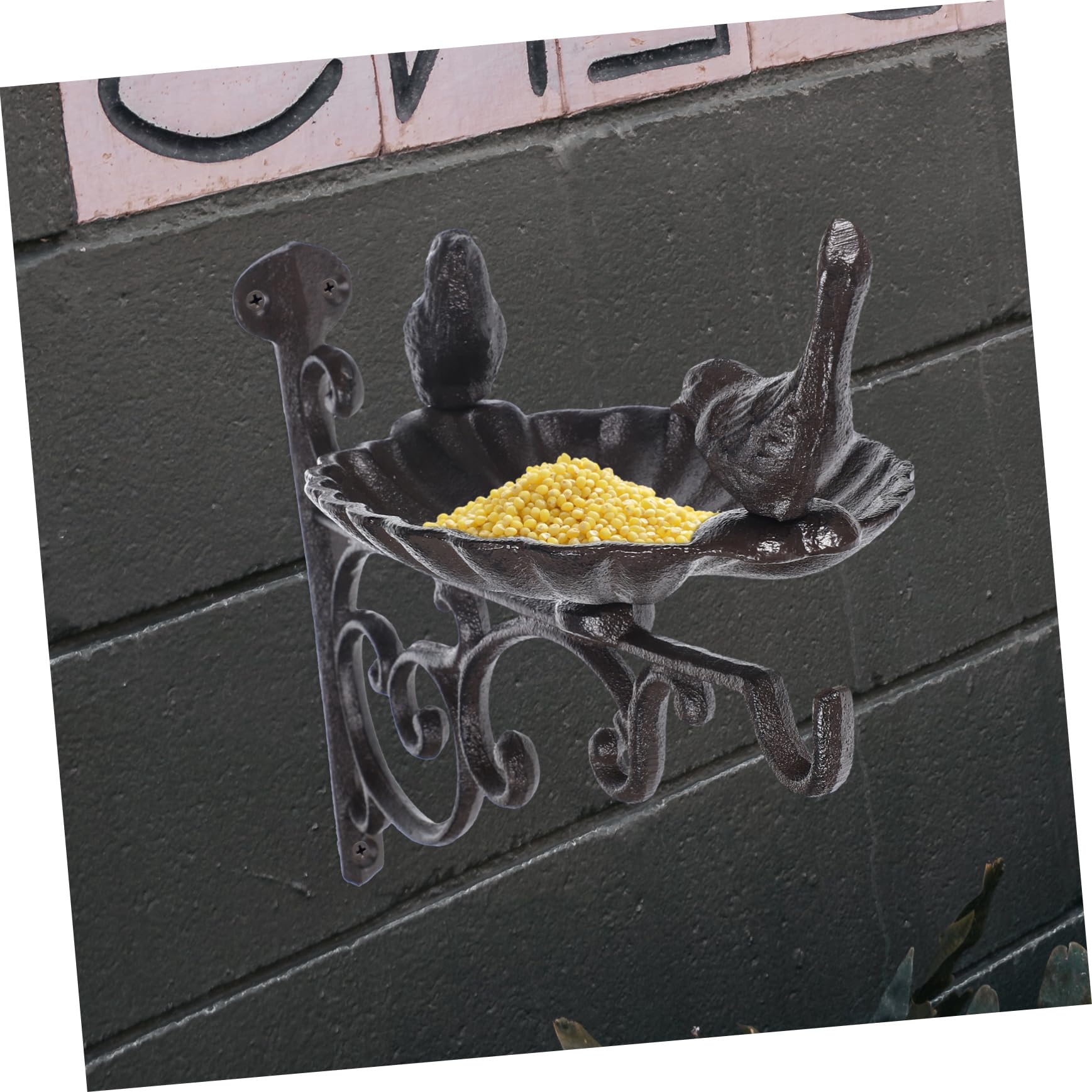 Soporte De Hierro Para Comederos De Pájaros y Bebederos Diseño Decorativo Para Jardín o Terraza Soporte De Pared Resistente y Para Aves