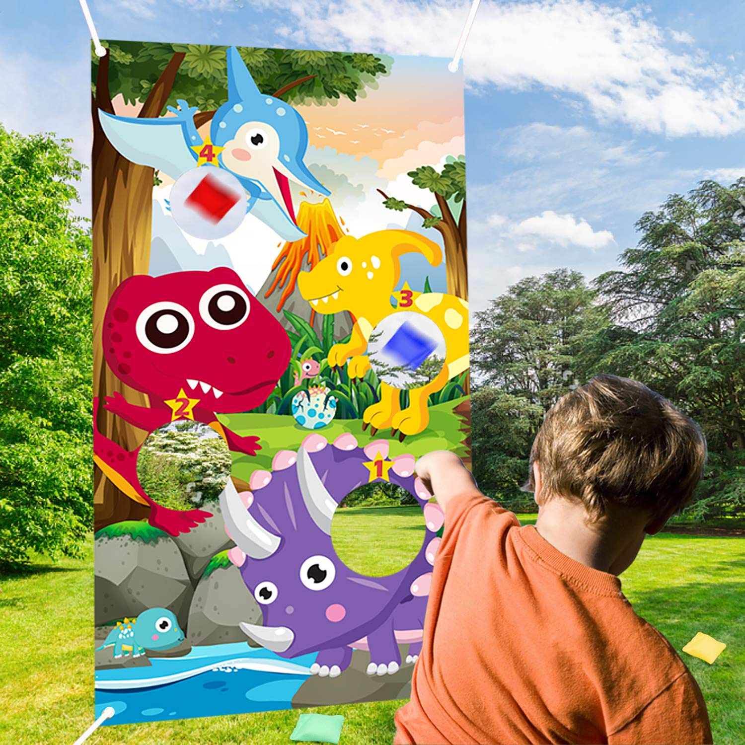 Buy WATINC Dinosaur Toss Game with 4 Bean Bags, Carnival Birthday Party