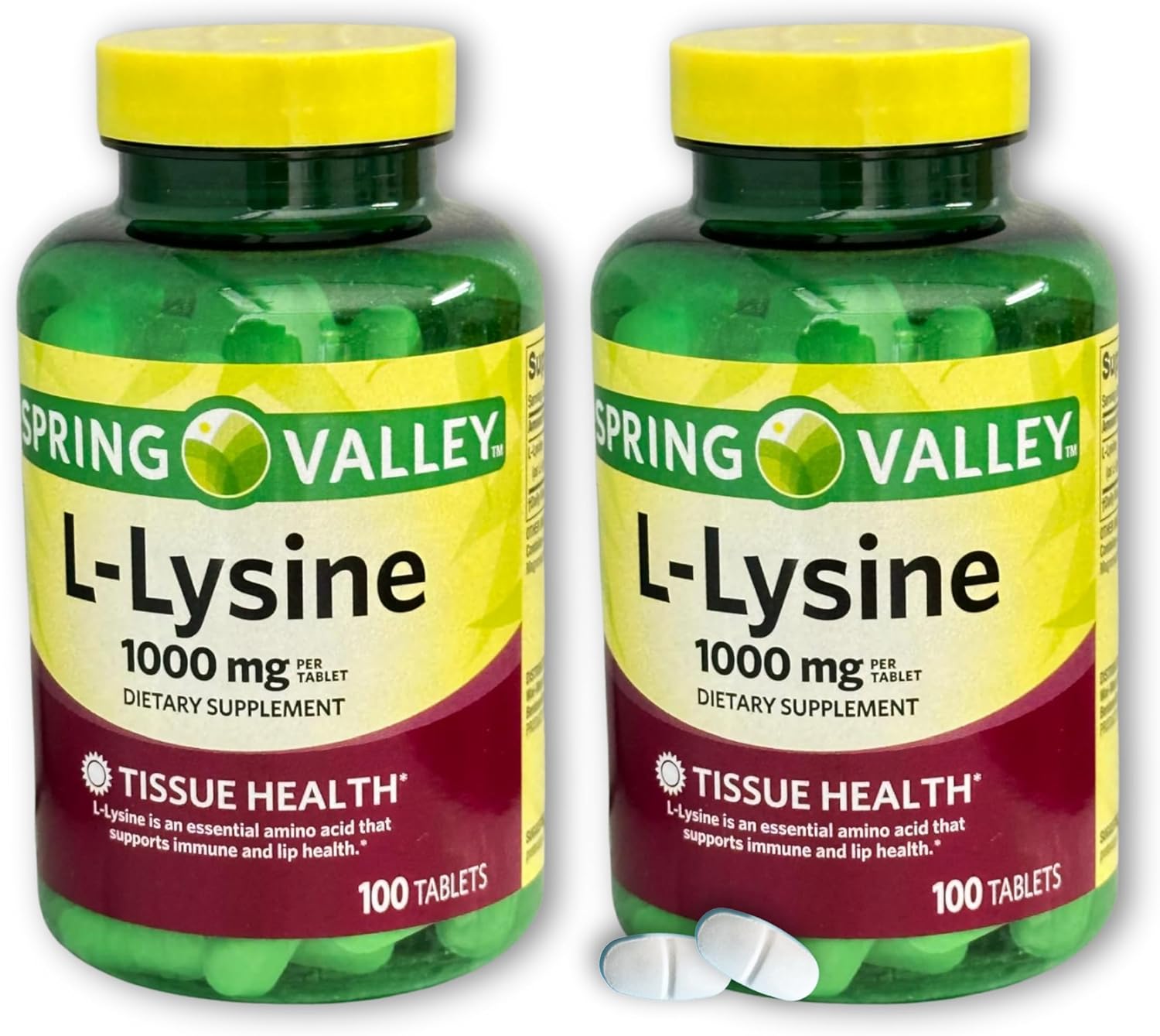 Llysine 1000mg Tablets- 100ct (Pack of 2)