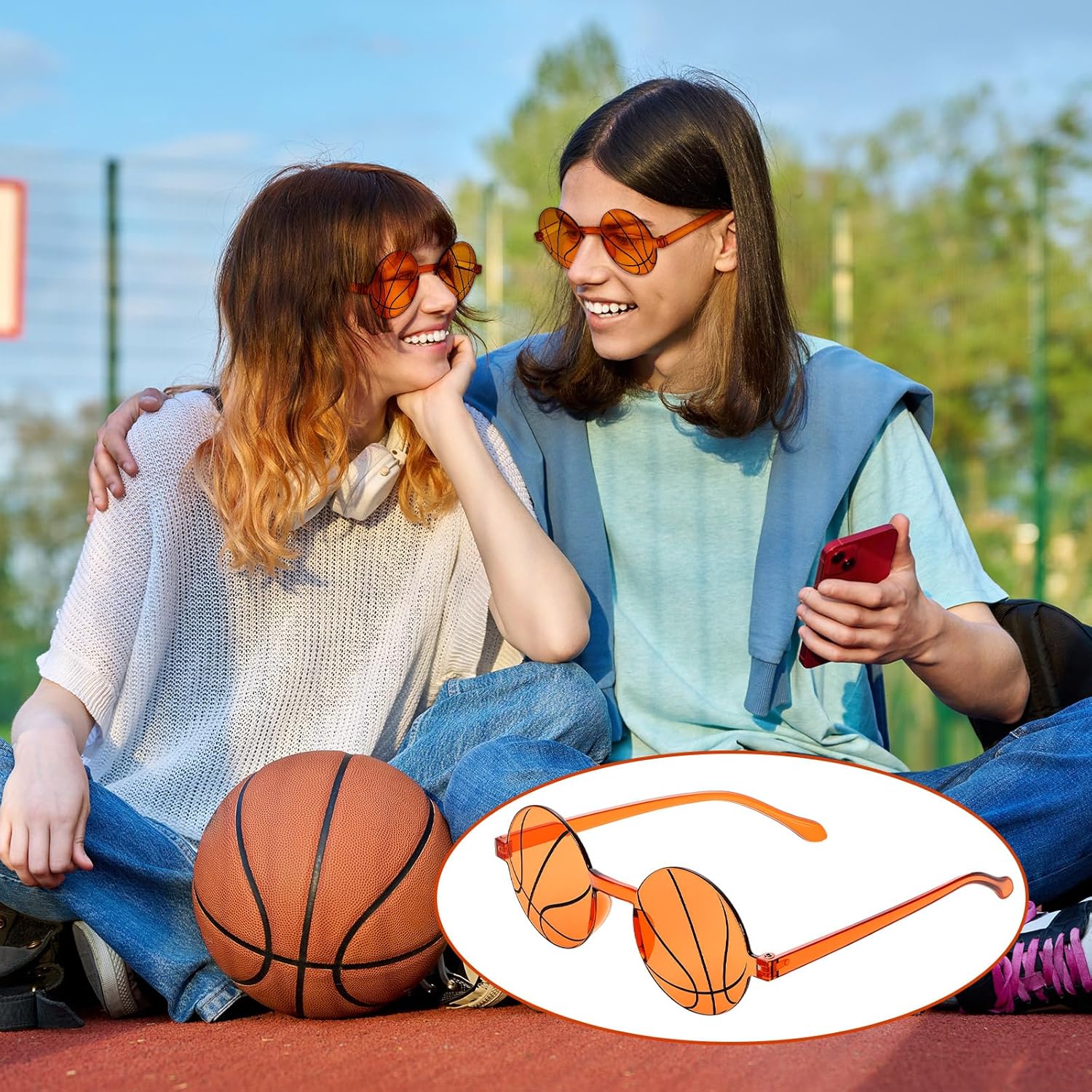 12 Pcs Basketball Glasses Basketball Senior Night Party Favors 2026 Sport Team Gifts Round Eyeglasses Goodie Bag Stuffer for Fans Coach Cheer Player Women Men Birthday - Image 4