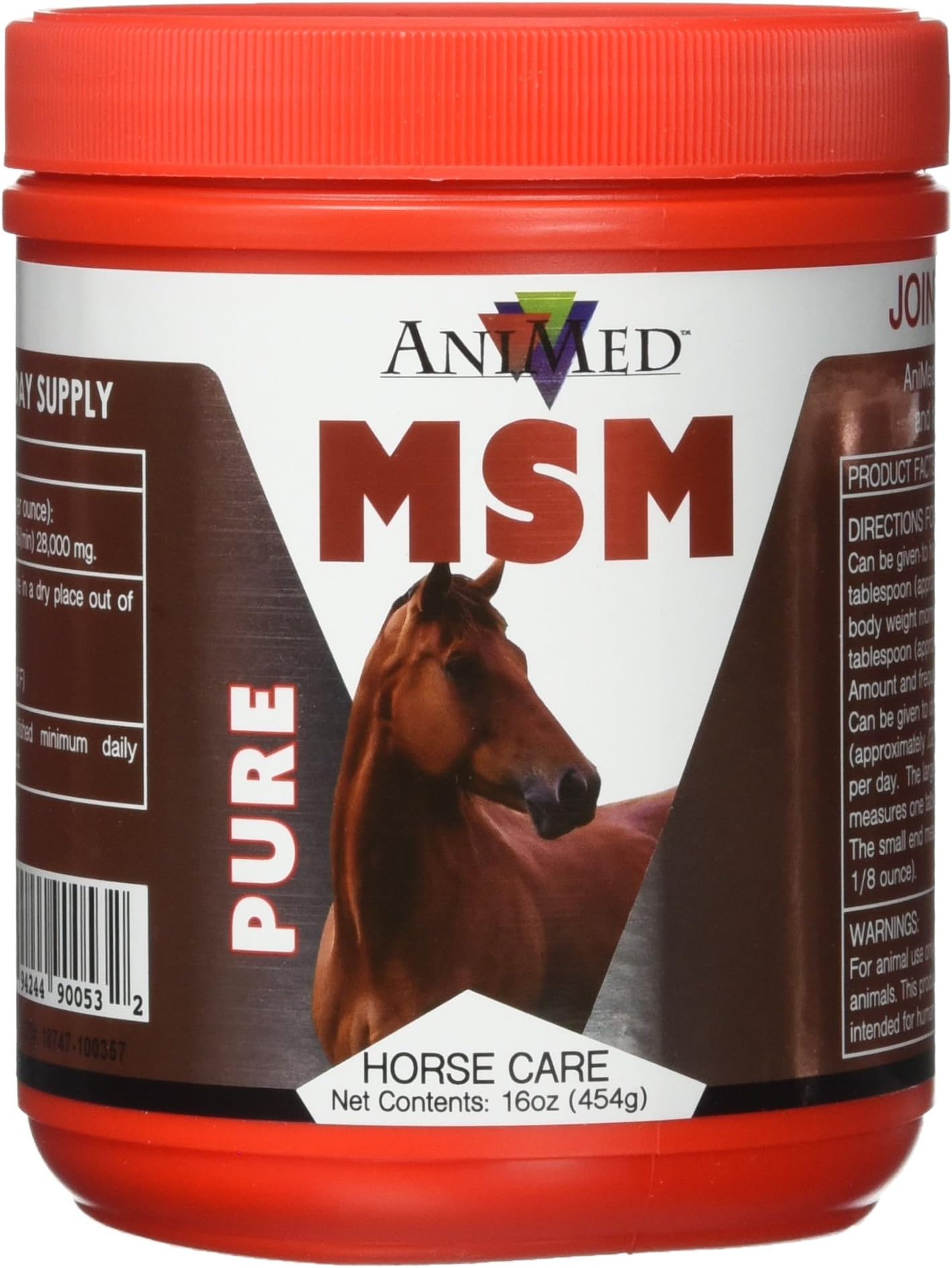 AniMed Pure MSM Supplement for Horses, 1-Pound