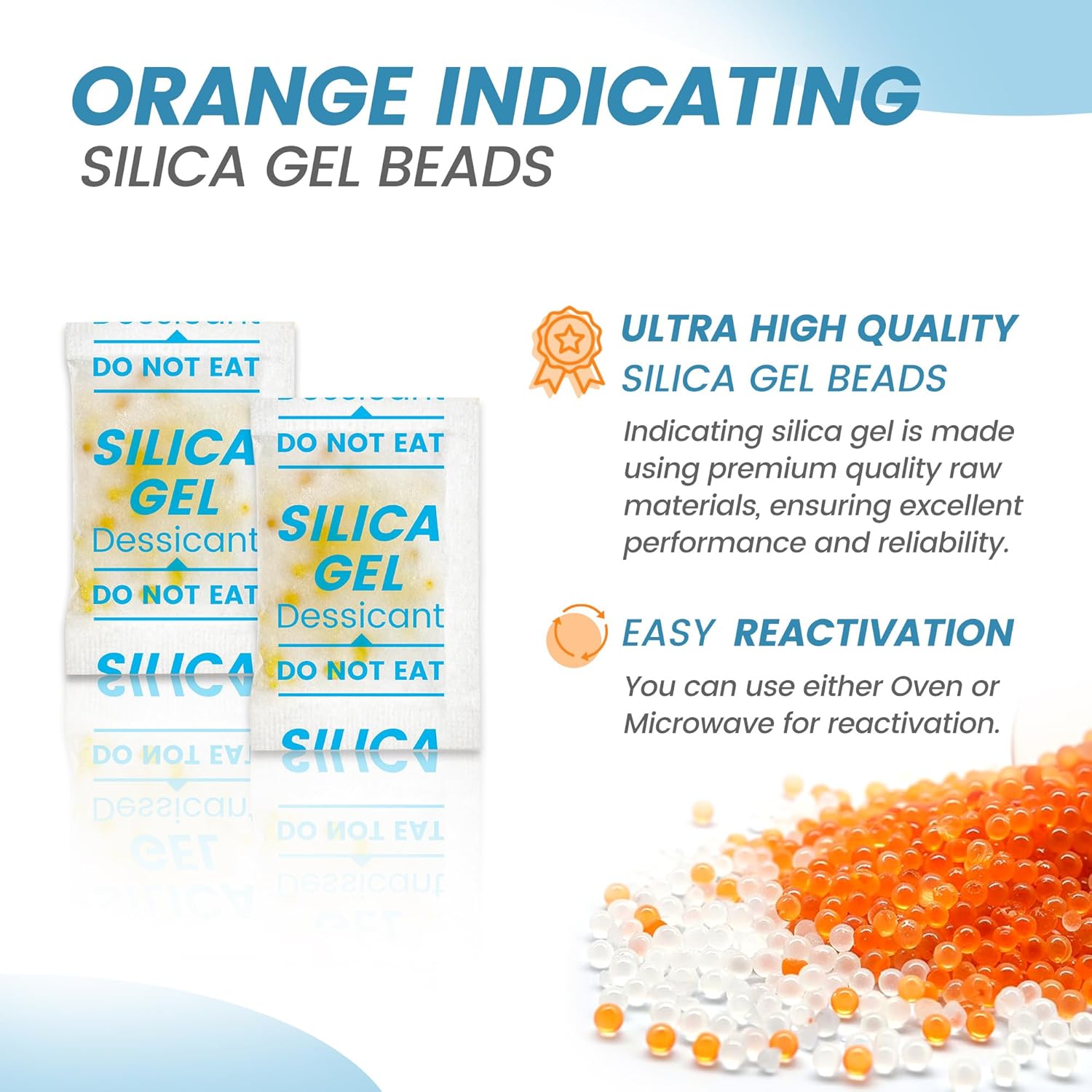 2000PCS 5g Silica Gel Packets, Moisture Absorbers Desiccant Packs for Storage, Clothes, Shoes, Electronics, 3D Printer Filament, Jewelry, Spices, Safes, Tools