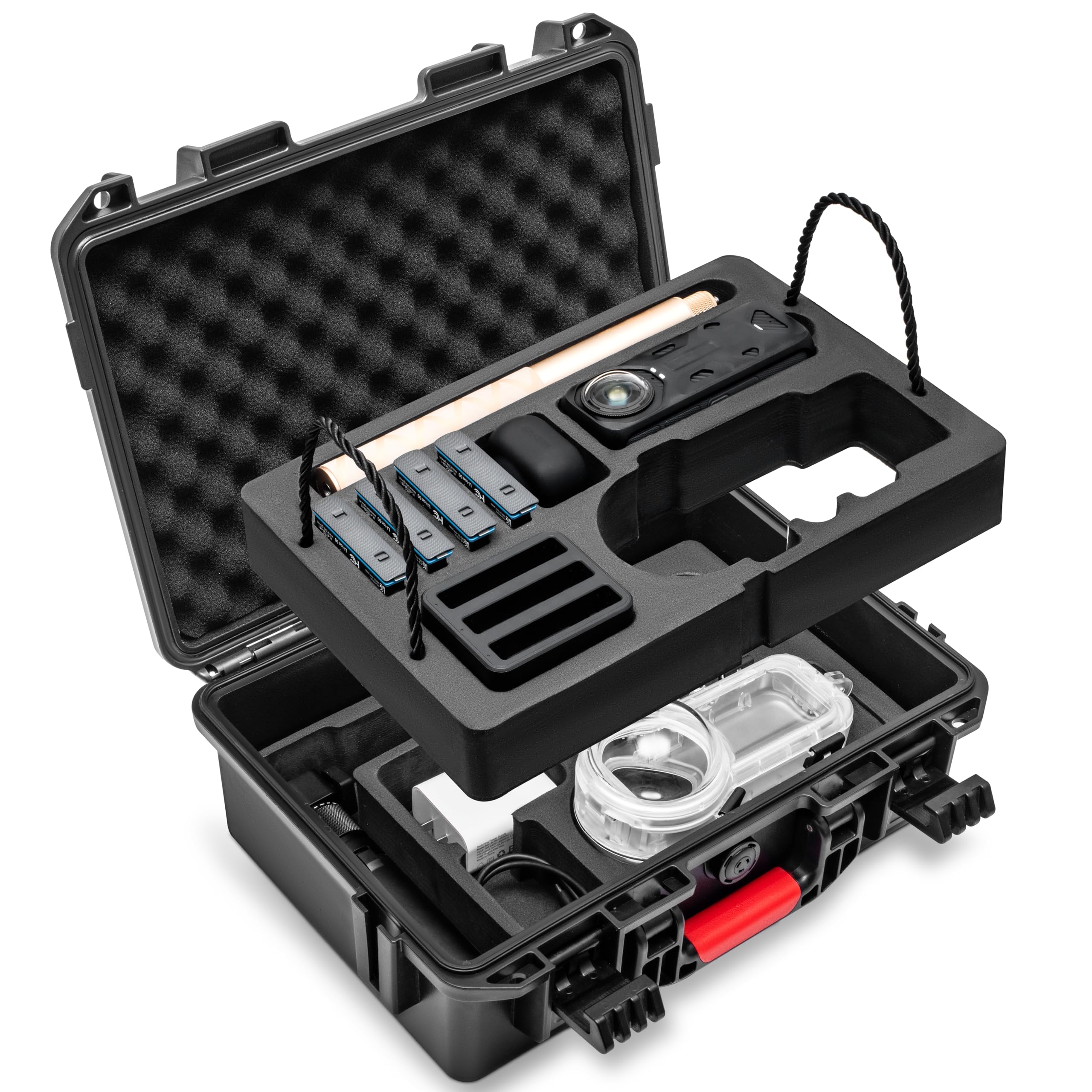 Tomat Hard Case for Insta360 X4, Waterproof Carrying Bag for Insta360 X4 X3 Camera and Accessories, Compatibility for X3 Invisible Dive Case