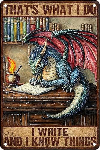 Miniatura 34 de Letrero vintage de motocicletas con texto en inglés «That's What I Do I Ride Motorcycles And I Know Things» para cafetería, bar, restaurante, Placa