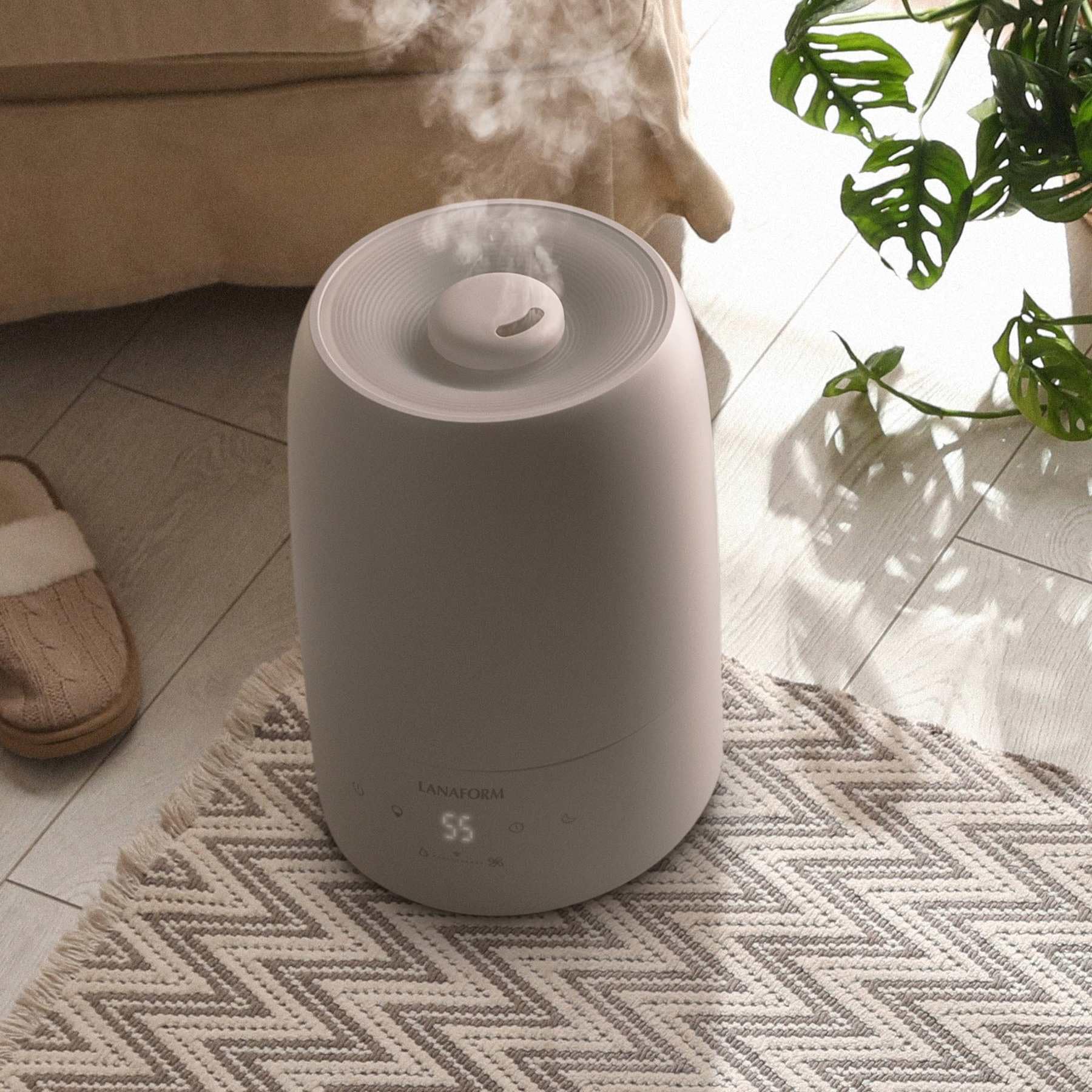 H-200C - Umidificatore D'aria - Umidificatore D'aria Connesso - Riempimento Dall'alto. Diverse Modalità. 3 Intensità - Silenzioso - 2L