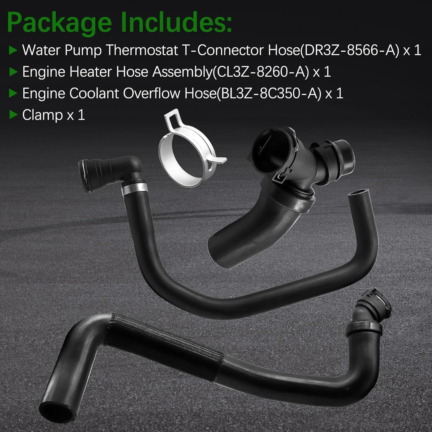 DR3Z-8566-A Upper Radiator Hose Y-Connector Lower Compatible with Ford F150 5.0L 2011 2012 2013 2014 2015 2016 2017 2018 2019 2020 Replace CL3Z-8260-A BL3Z 8C350-A