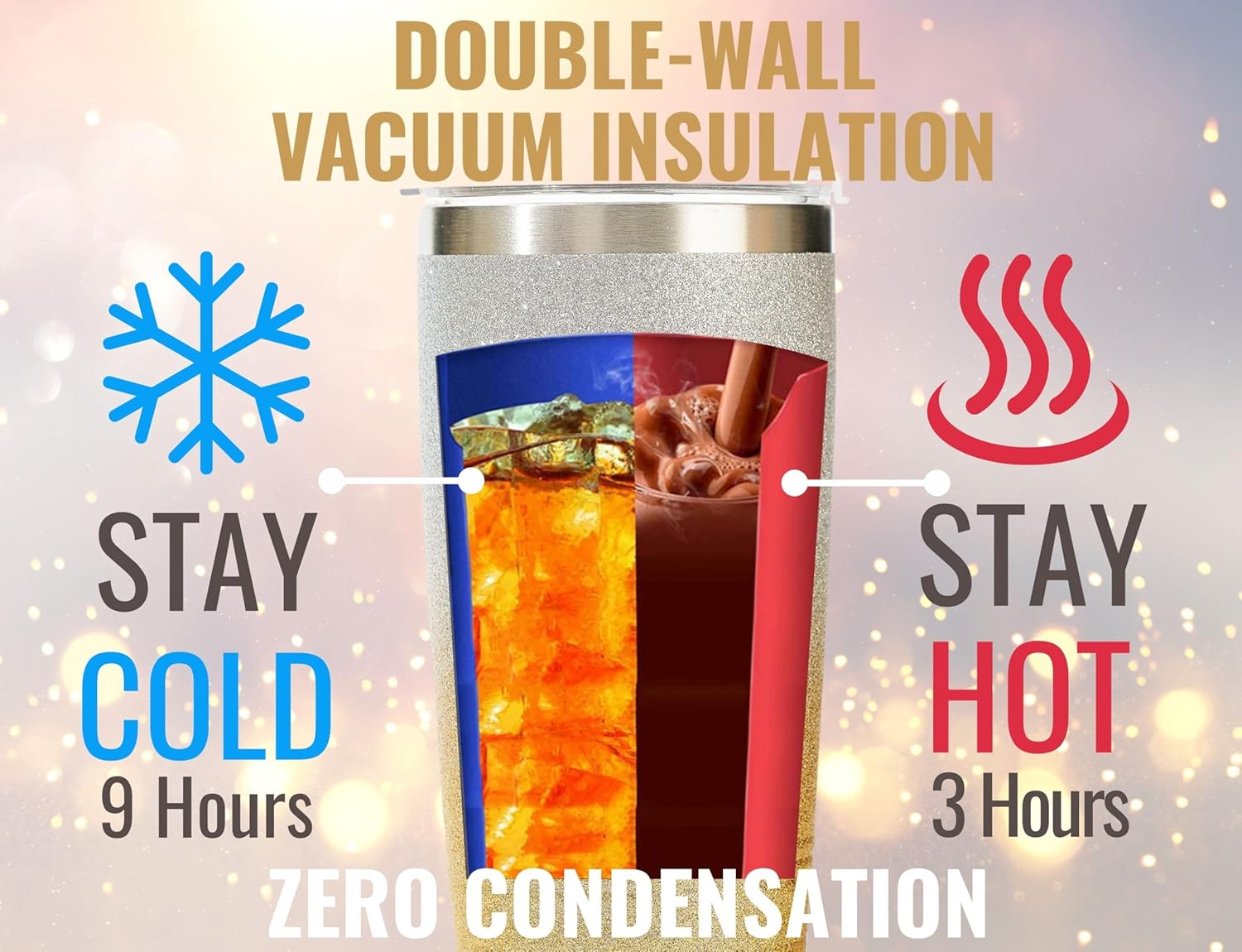 Onebttl German Shepherd Gifts for Women Dog Mom, Life Is Better With A German Shepherd, 20Oz Stainless Steel Travel Mug, Glitter Gold & Silver - Image 3