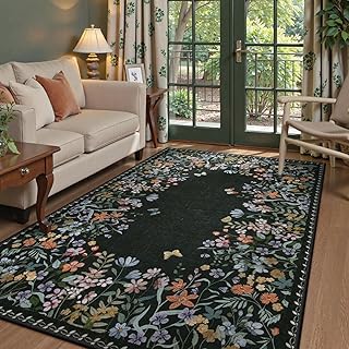 12 Living Room Sitting Area Ideas for Relaxing Zones 28 Lahome Boho Floral Black Washable 5x7 Area Rugs for Living Room, Non Sli...