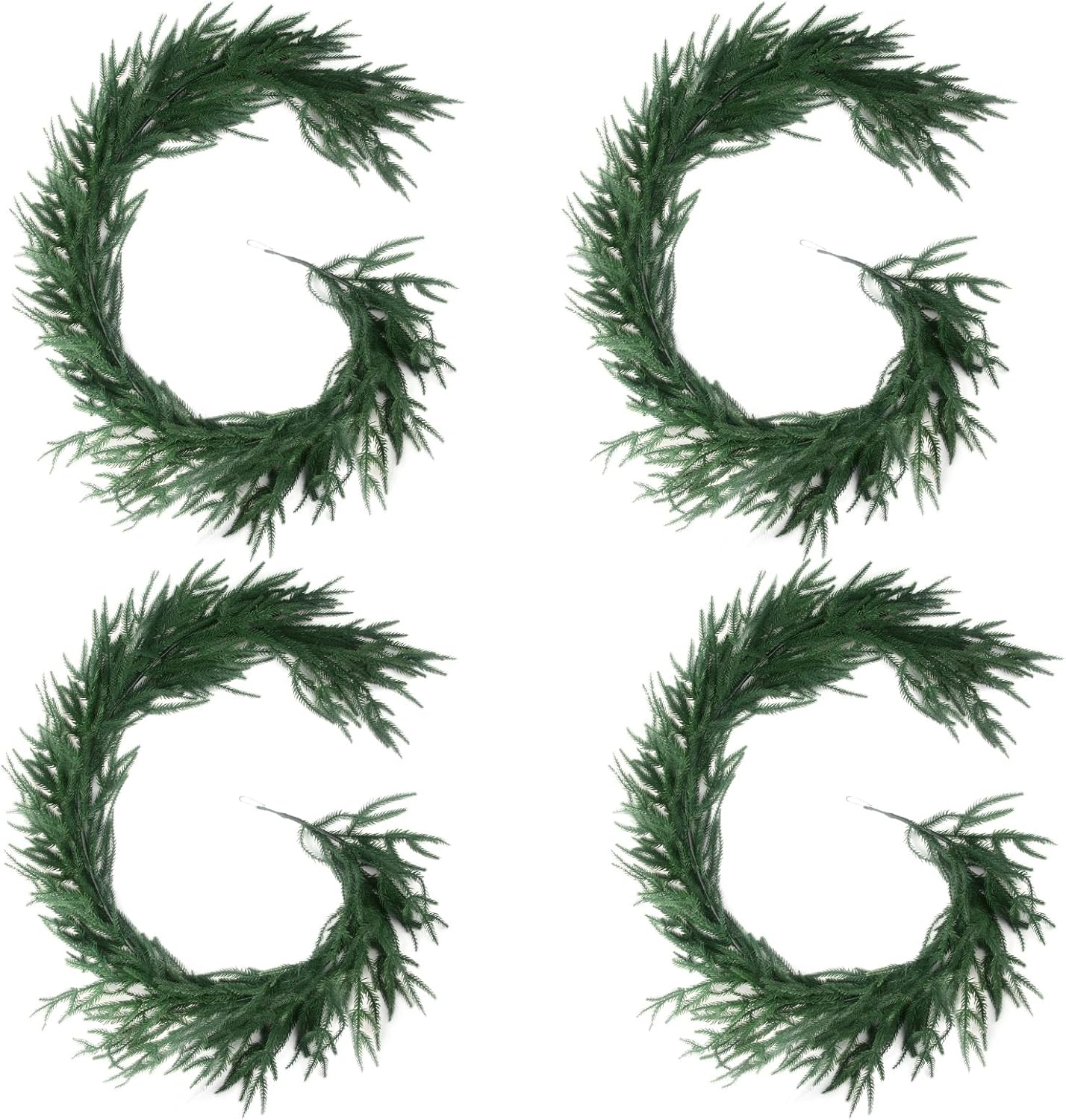 10Ft Christmas Garland Indoor Outdoor Decorations – 3 Pack Artificial Greenery Garlands for Mantel Mantle Stairs Railing Fireplace Front Door Porch Windows – Green Christmas Decor