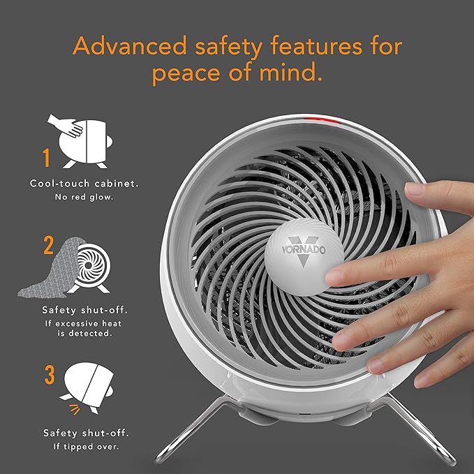 Calefactor Eléctrico Portátil de 1500W con Termostato Ajustable y Seguridad Avanzada miniatura 4