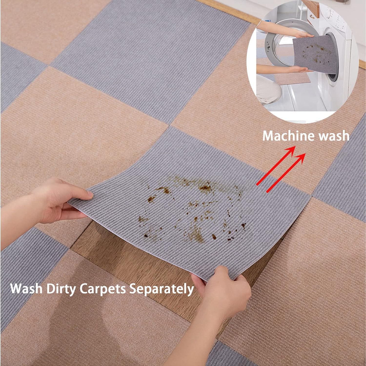 Selbstklebende Teppichfliesen, 14 Stück, zum Abziehen und Aufkleben, kommerzielle Qualität, einfache Installation, nahtloses Design für Heim- und Büroböden