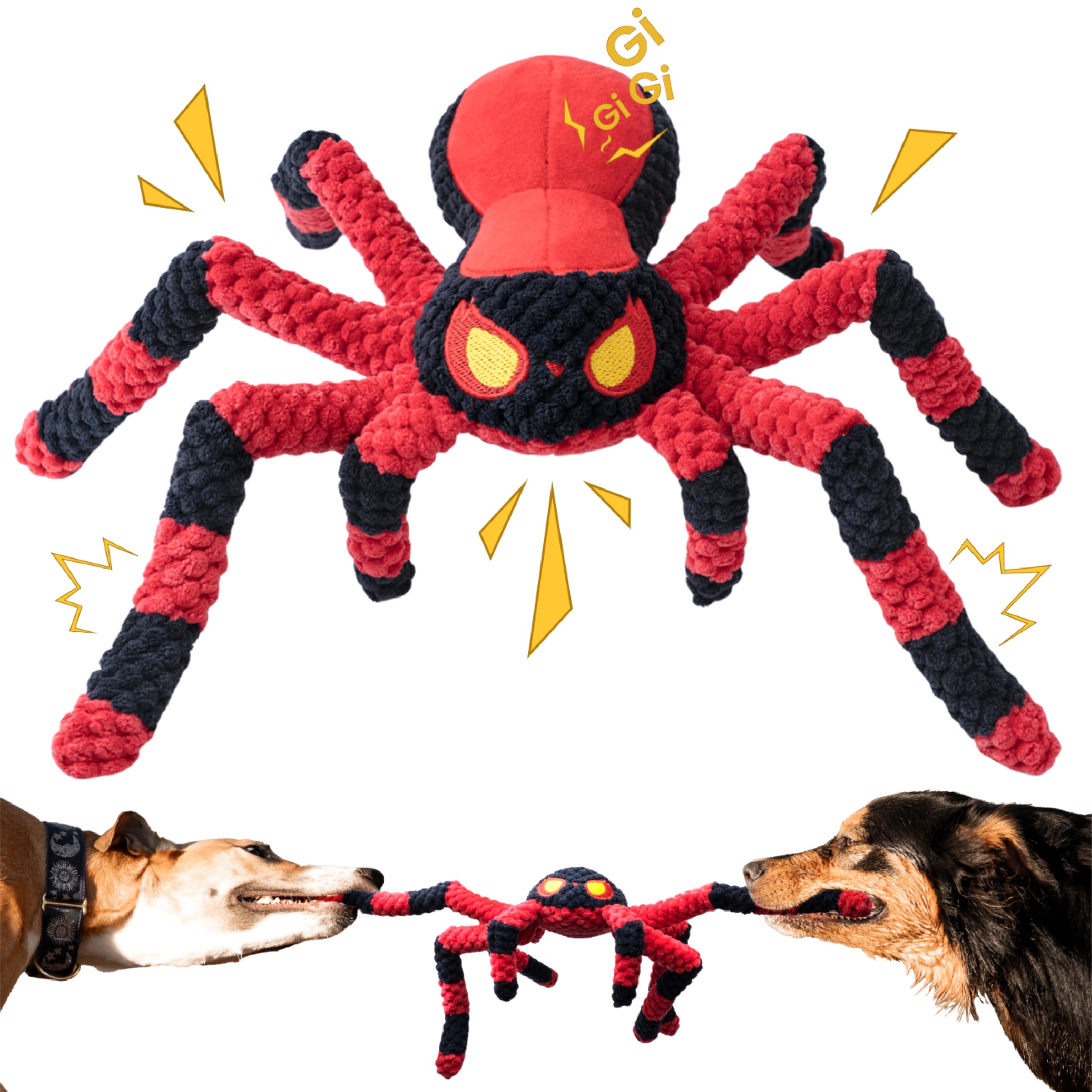 LEGEND SANDY Squeaky Dog Toys- Plush Dog Toys with Soft Fabric for Small Medium, and Large Dogs Daily Companionship
