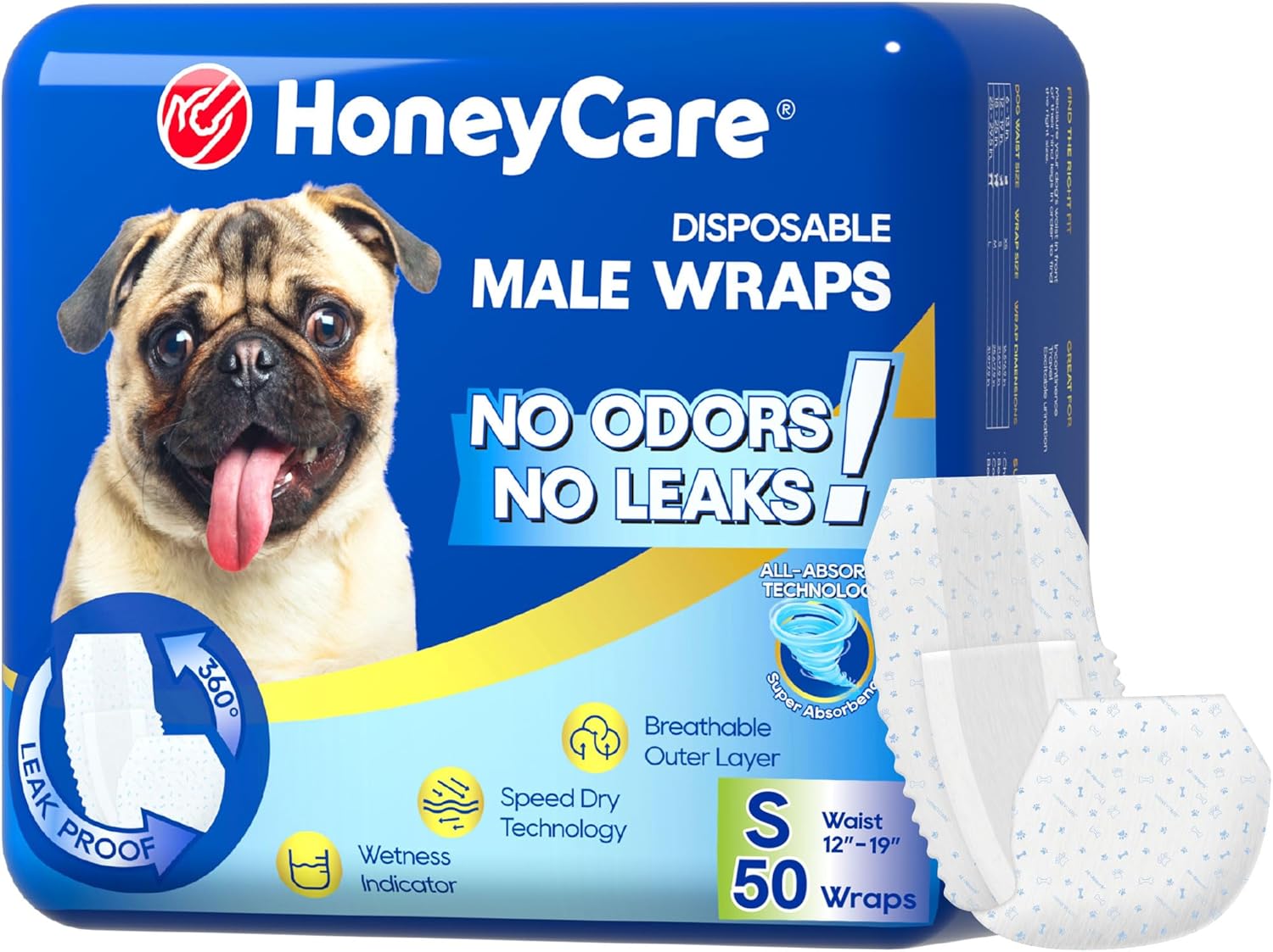 HONEY CARE All-Absorb A26 Male Dog Wrap