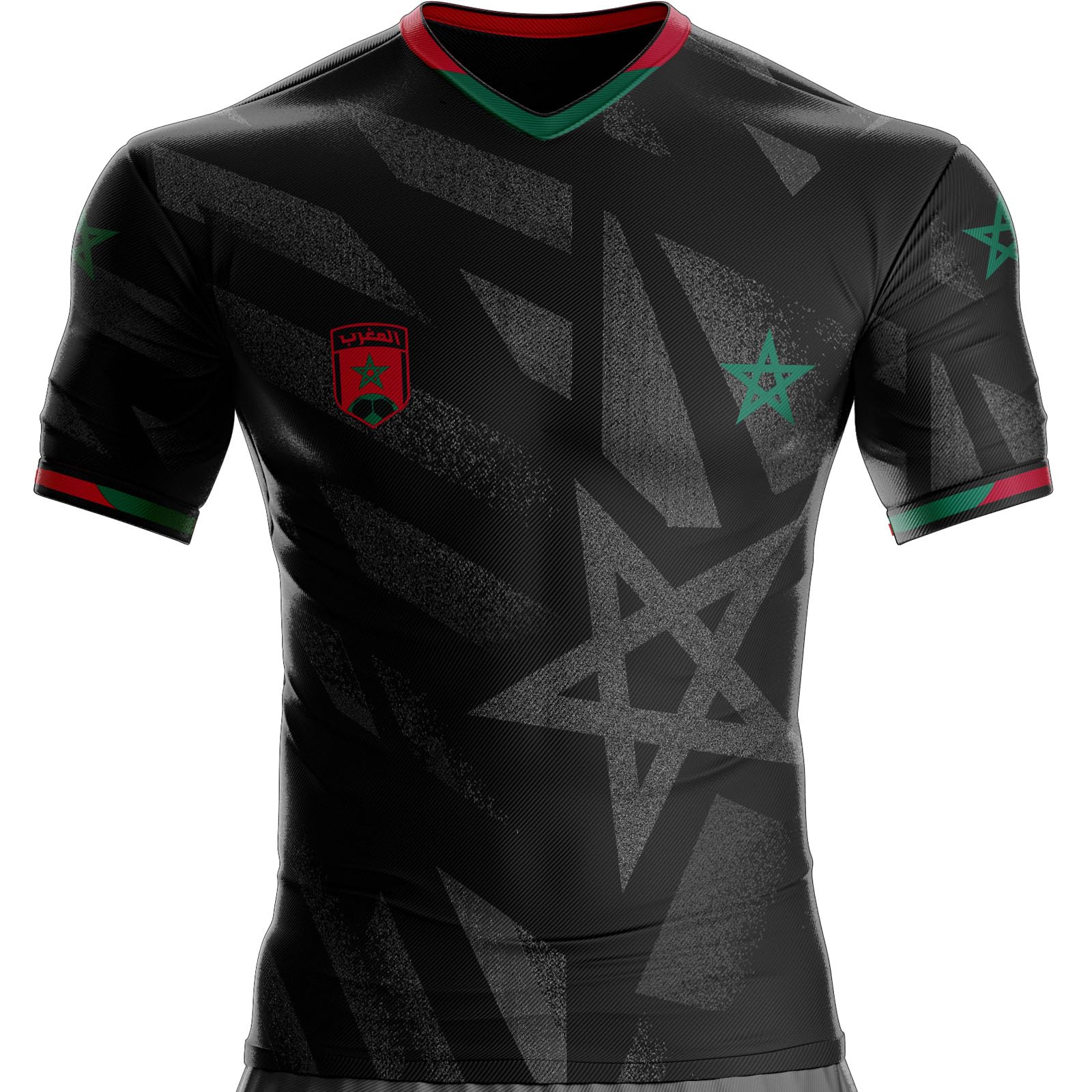 Camiseta Marruecos MC-64 Fútbol Bandera marroquí