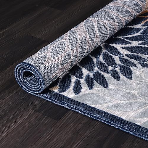 Miniatura 15 de CAMILSON Indoor Outdoor Rug 5x7 Bohemian Medallion Floral Area Rugs for Indoor and Outdoor Patios Easy-Cleaning Non-Shedding Living Room Garden and