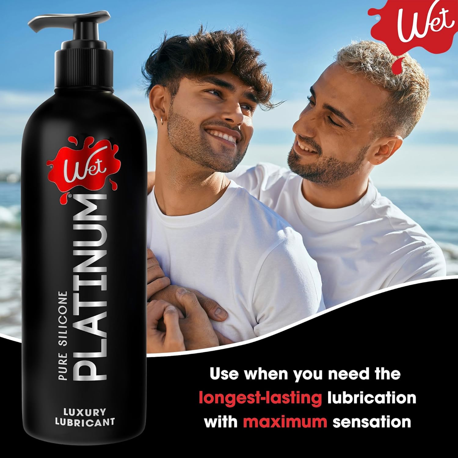 Wet Platinum lubricant highlighting hypoallergenic properties