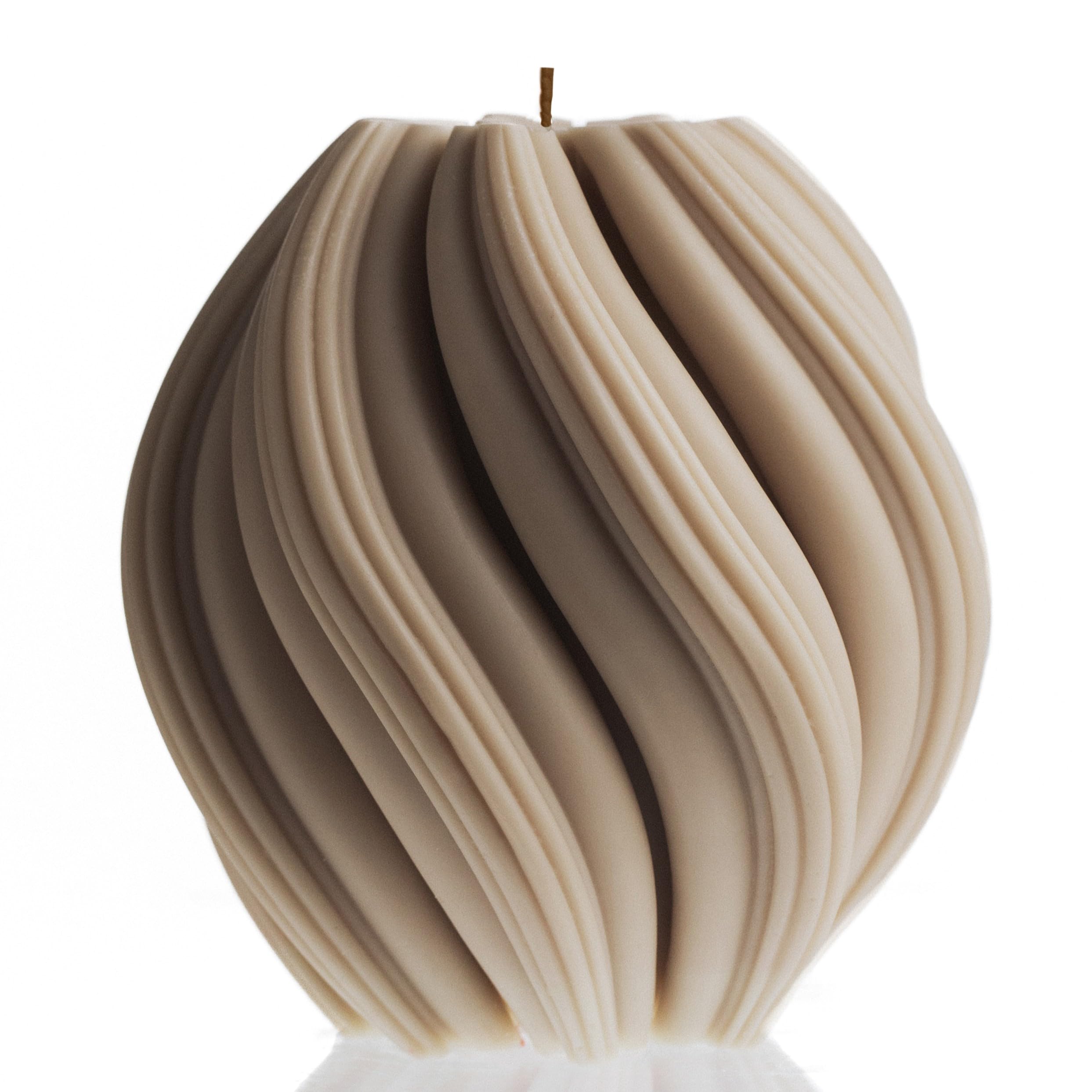 LAWA Swirl Candle - Large Beautiful Handmade Pillar Scented Soy Wax Twirl Elegant Bubble Aesthetic Candle Housewarming Gift Home Room Shelf Decor Idea