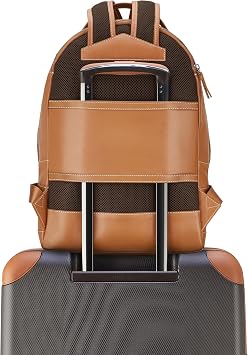 DELSEY PARIS, Chatelet Leather Backpack, Cognac